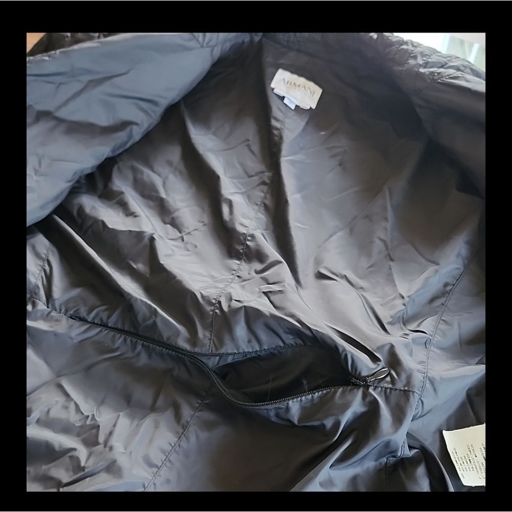 Armani Collezioni Tailored Fit Nylon Puffer Gorpcore Jacket Size 10 - Picture 9 of 12